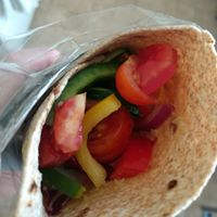 Bbq jackfruit wrap at Riverside Deli in Nelson