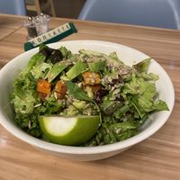 Sweet quinoa salad bowl. Fresh. But I found it veeeery salty - maybe the pesto?  at Mingle Cafe in Larnaca