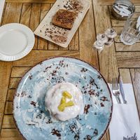 Snickers and coconut & pineapple pancakes at Mingle Cafe in Larnaca