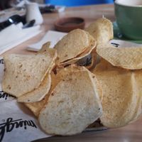 Taro Chips 🤤 at Mingle Cafe in Larnaca