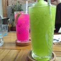 Homemade Lemonade (pink), frozen Lemonade at Mingle Cafe in Larnaca