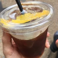 Lemon-mint coffee soda - worth a try! at Blueprint Coffee in St Louis