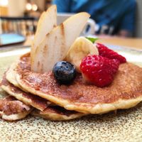 Pancake was soggy...looked undercooked at Noshi Coffee in Porto