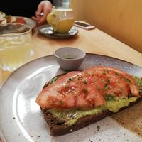 Avocado toast at Noshi Coffee in Porto