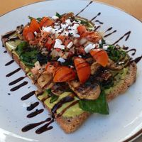 Vegan toast at Noshi Coffee in Porto