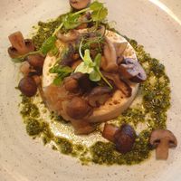 mushroom and crumpet with pesto at The Swan Pub & Restaurant in Worcester