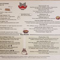 Main Menu at Miyagi Ramen Bar in Rehoboth Beach