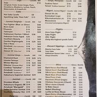 Drink Menu 1 at Miyagi Ramen Bar in Rehoboth Beach