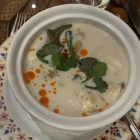 Vegan tom kha soup  at Thai Emerald in Evesham