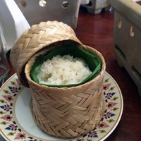 Khao Niaw; Steamed sticky rice at Thai Emerald in Evesham