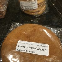 Ginger cookie at Buns and Roses Organic Wholegrain Bakery in Edmonton