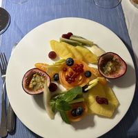 Fruit plate for dessertt  at Da Gabrisa in Positano