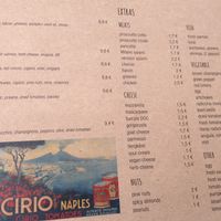 English menu 3 at La Pizzeria in Maribor