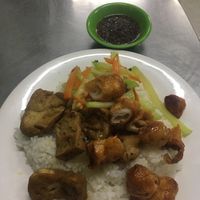 Tofu with rice and something :) at Au Lac Chay - Bach Dang in Nha Trang