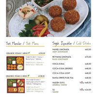 Vegan menu (as of 12/2023) at Tahin  in Istanbul