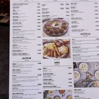 Updated menu  at Tahin  in Istanbul