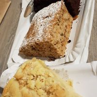 Chocolate cake, carrot nut cake, apple crumble at Die Gute Stube in Mainz