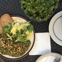 Quinoa dish with creamy spinach (vegan)  at Die Gute Stube in Mainz