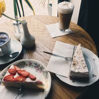 Strawberry and Espresso Cake  at Die Gute Stube in Mainz