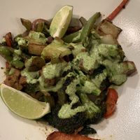 Braised tofu and sautéed vegetables   at Lola Rosa - Places des Festivals in Montreal