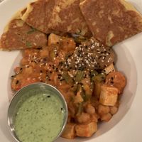 House curry with chickpea flatbread   at Lola Rosa - Places des Festivals in Montreal