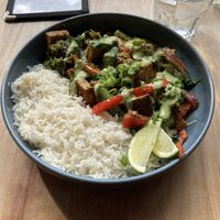 Braised Tofu and Sautéed Veggies  at Lola Rosa - Places des Festivals in Montreal