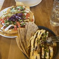 Eggplant bharta & nachos   at Lola Rosa - Places des Festivals in Montreal