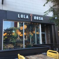 View from the patio at Lola Rosa - Places des Festivals in Montreal