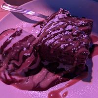 Brownie and ice cream at Lola Rosa - Places des Festivals in Montreal