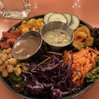 Salade rosa before mixing  at Lola Rosa - Places des Festivals in Montreal