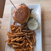 Hemp Burger w Fries at Lola Rosa - Places des Festivals in Montreal