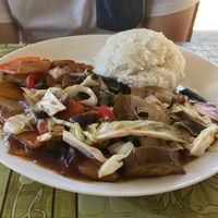 Rice with vegetables at The Three Bears in Moalboal