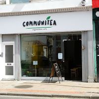 Outside the cafe at Communitea in South East London