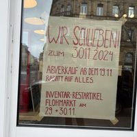 notice that it's closed forever  at Unverpackt in Bamberg