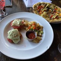Vegan Benedict and Pizza at Homegrown Gastropub in Reno