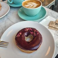  at 49th Parallel Coffee Roasters & Lucky's Doughnuts in Vancouver