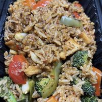 Thai Chili fried rice spice level 4  at Pearl Cafe in Florissant