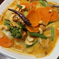 Pearl’s Spicy Curry w Veggies (no mushrooms )  at Pearl Cafe in Florissant