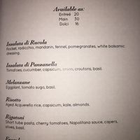 Vegan menu at Otto in South Brisbane
