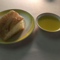 Beautiful vegan bread and olive oil dip  at Otto in South Brisbane