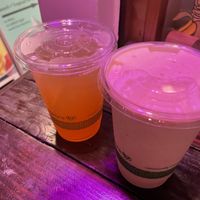 Guava iced tea and nutty buddy smoothie  at Banan - Waikiki in Honolulu