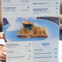 Menu Desserts at Vagas Bar in Matosinhos