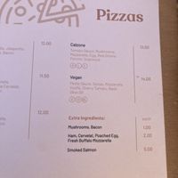 Pizza menu  at Vagas Bar in Matosinhos