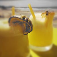 Lemonade with passionfruit and pineapple at Vagas Bar in Matosinhos