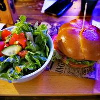 Vege burger at Ezitis Migla - Aldaru in Riga