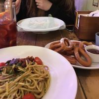 pasta and churros  at Ezitis Migla - Aldaru in Riga
