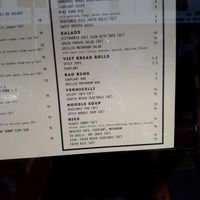 Vegan menu at Blue Ginger Viet Kitchen in Carnegie
