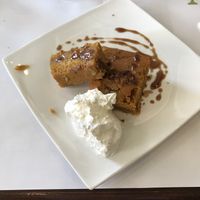 Vegan carrot cake with vegan cream  at Amaranta in Girona