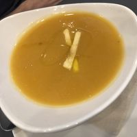 Crema de carabassa, poma i gingebre  at Amaranta in Girona