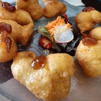 Bunyols de carbassa at Amaranta in Girona